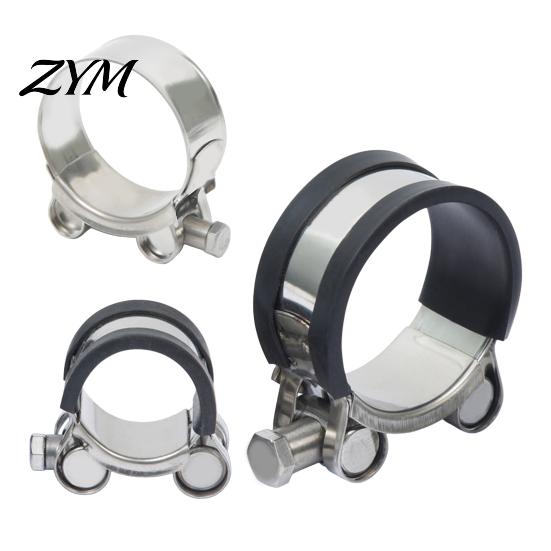 Self Adjusting Pipe Clamp Stainless Steel Hose Clamp, Adjustable Heavy Duty Clip, Leakproof Universal Metal for Automotive, Plumbing, Garden