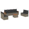 VidaXL Salon de Jardin avec Coussins 9 pcs, Canapés de Patio, Ensemble de Meubles, Mobilier de Terrasse Extérieur, Gris 3259981