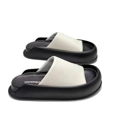 Модные сетчатые красные тапочки женские летние 2024 года, новые мягкие кожаные легкие пляжные туфли на платформе, модные шлепанцы с открытым носком