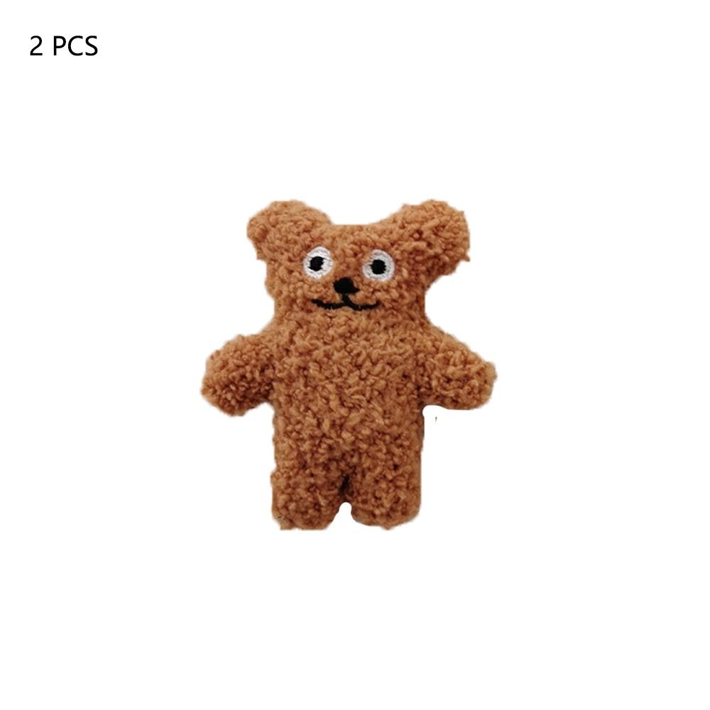 2 PCS Lovely Decal Cute Cartoon Magnet Refrigerator Sticker 3D Plush Decals Bear Fridge Sticker