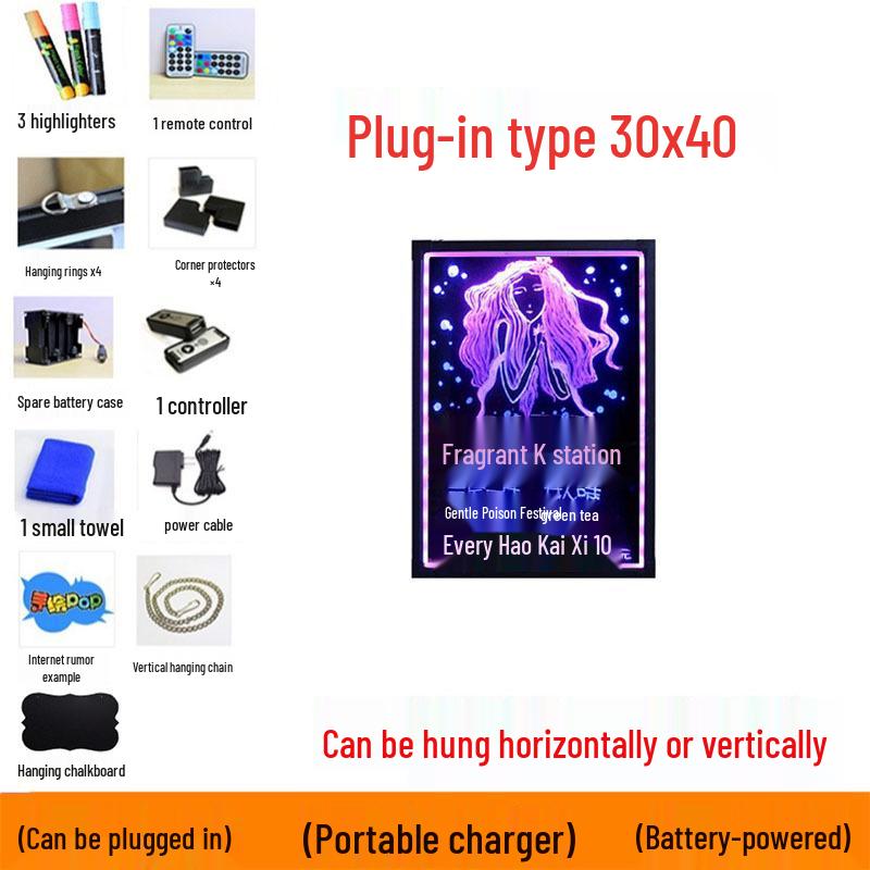 Светодиодная меловая доска - Светящаяся рекламная доска-меню