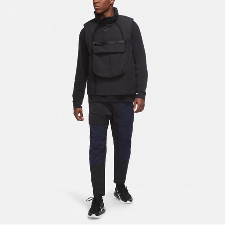 Nike SPORTSWEAR TECH PACK Vests Men's Black Stand Collar Thickened Workwear CU3767-010
