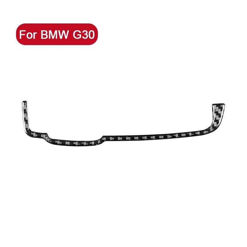 Carbon Fiber Car Gear Panel Decoration Cover Trim Sticker for BMW 5 Series G30 2018- Auto Interior Accessories