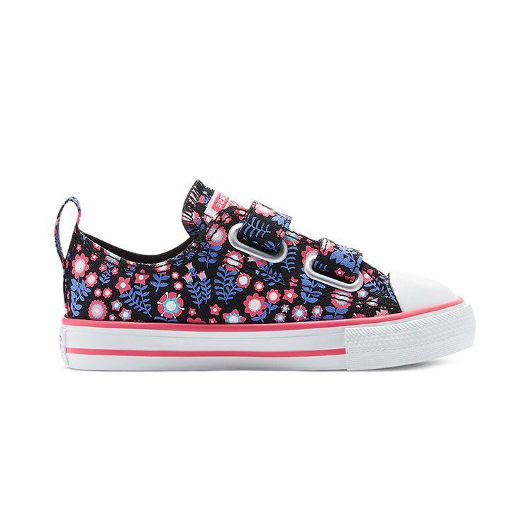Converse Chuck Taylor All Star Low Top Comfortable Lightweight Low Top Baby Shoes Small Floral Purple Pink Baby Shoes 770217C