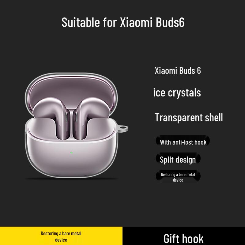 Прозрачный защитный чехол для Xiaomi Buds 6: Чехол и корпус для Bluetooth-наушников