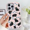 LZ8 Cartoon Cat Cute Art Soft Phone Case for Samsung S24 Ultra S23 Plus S21 FE A16 A54 A34 A52 A06 Infinix Hot 40 30i Lens Protection Shockproof Cover