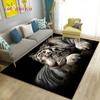 3D белый тигр, лев, леопард, волк, коврик, ковер для гостиной, спальни, диван, коврик для украшения, детские игры, нескользящий напольный коврик