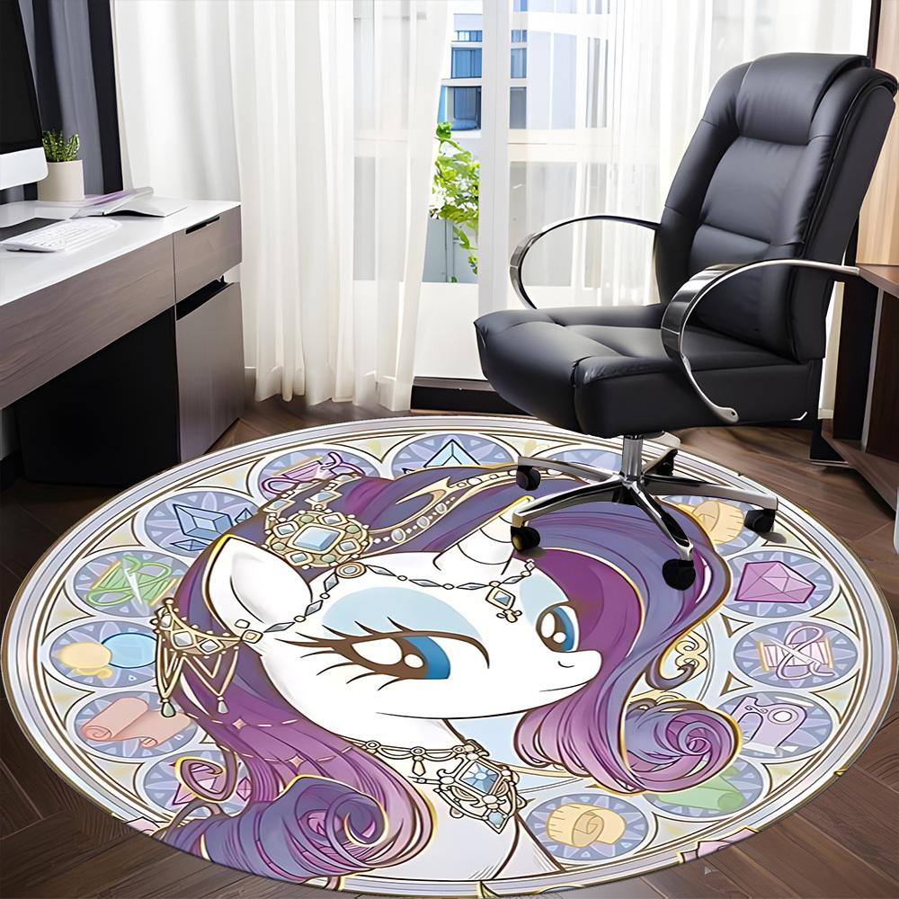 1pc My Little Pony Chair Carpet for Office Non-Slip, Soft & Comfortable, Carpet for Office, Gaming, Lightweight Round Floor Mat yy251021045
