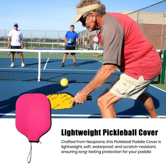 Чехол для ракетки Pickleball, чехол для ракетки Pickleball со шнурком, водонепроницаемый, устойчивый к царапинам, аксессуары для Pickleball