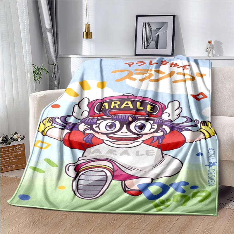 DR-Slump-Arale Cartoon Throws Blanket Kids Super Soft Cute Blankt for Travel Couch Sofa Picnic Bed Flannel Blanket Birthday Gift
