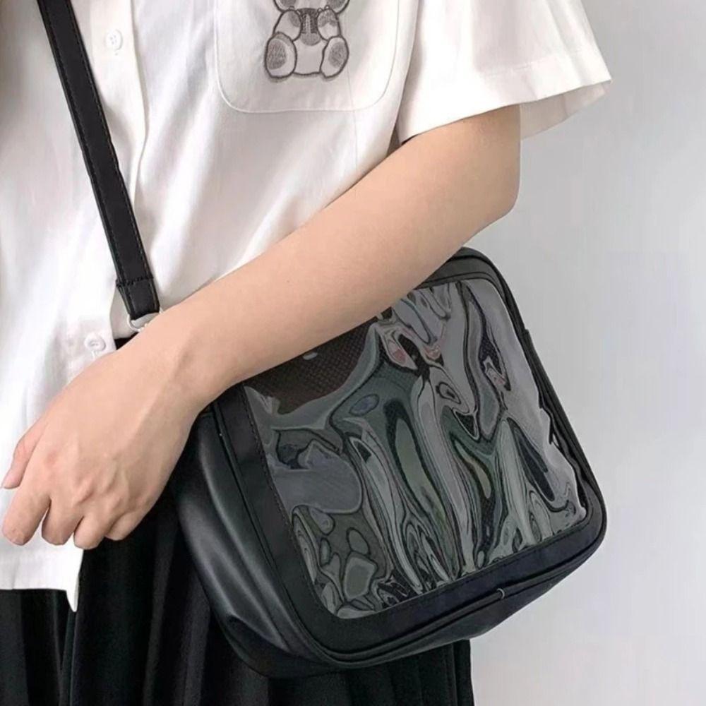 Cotton Doll Bag Solid Color Itabag PU Shoulder Bag Creative Transparent Bags Men