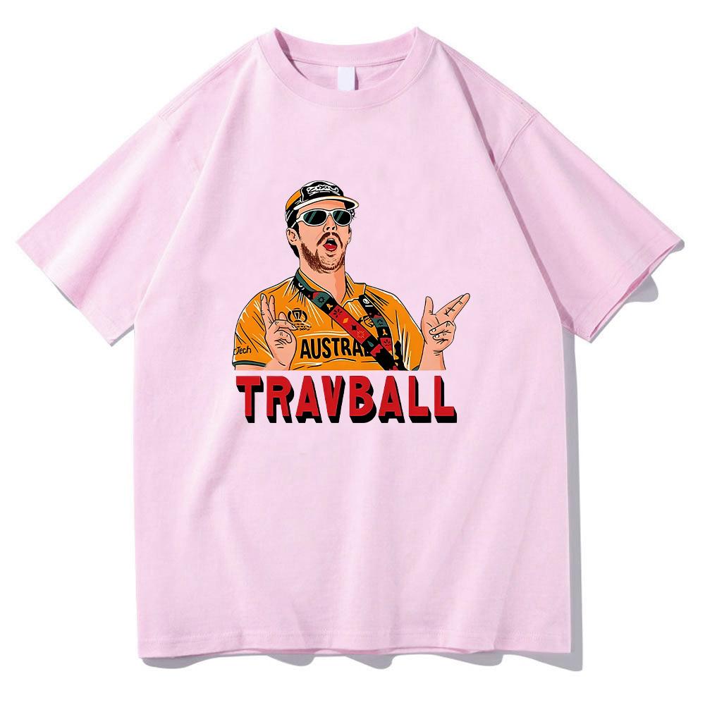 Футболка TravBall Travis Head Крикетист Хлопок Дышащая Топ Харадзюку Мода Женщины Мужчины Спортивная одежда Круглый вырез Короткий рукав