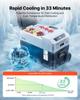 12 Volt Refrigerator, 42.3 QT/ 40L Car Fridge, Portable Electric Freezer Compressor with Handle, APP Control and Wheels, 12V/24V DC 100-240V AC, -22