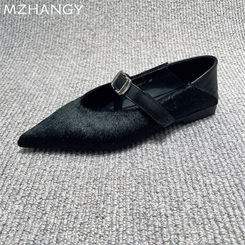 Модные остроносые женские туфли с леопардовым принтом, замшевые туфли на плоской подошве, туфли Мэри Джейн на плоской подошве, модная женская обувь 2024 года, зимние туфли, удобные, новые, Muejr Zapatos