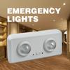 Emergency Evacuation Lights LED Double-head Fire Fighting Lamp Rechargeable Wall-mounted Safety Indicator for Power Outage