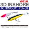 Saltwater Lure 3D Inshore Top Knock Pencil 100mm Silver Black YO-ZURI Color