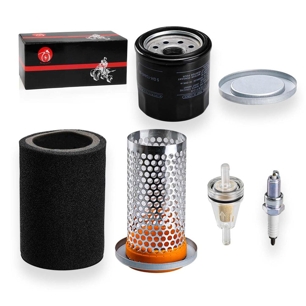 Air Filter & Guide Cage Cap Oil Filter Kit For Yamaha Grizzly 350 400 450 Bruin 350 Kodiak 400 Wolverine 350 450 5UH-E4458-00-00