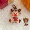 Elk Cartoon Santa Claus Keychain Christmas Tree Christmas Plush Keyring  Birthday Gift