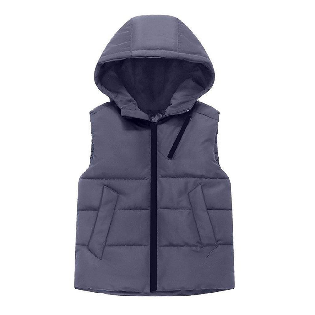 Children's Fashionable Casual Hooded Vest Jacket