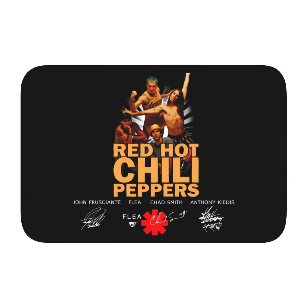 Personalized Red Hot Chili Peppers Rock Band Doormat Mat Anti-Slip Bath Kitchen Bedroom Rug Carpet 40*60cm