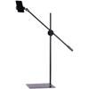 Cantilever Multi-Camera Floor Stand with Long Arm for Top-Down Shots & Multi-Platform Phone Holder in Mirror Live Streaming & Photography