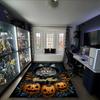 1PC Custom Name Halloween Cat Pumpkins Theme Floor Mat Ideal for Living Room, Game Rooms, Office, Bedroom,Floor Mat Playful Design