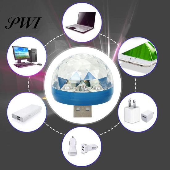 USB Stage Light Portable Mini Disco High Brightness Compact Size Plug-and-Play RGB LED Party Lamp Decoration