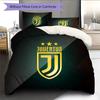 Juventus F.C Pattern Bedding Quilt Set  Home Decoration  Gift (1 * Duvet Cover + 2 * Pillowcase  Without Core).xwn