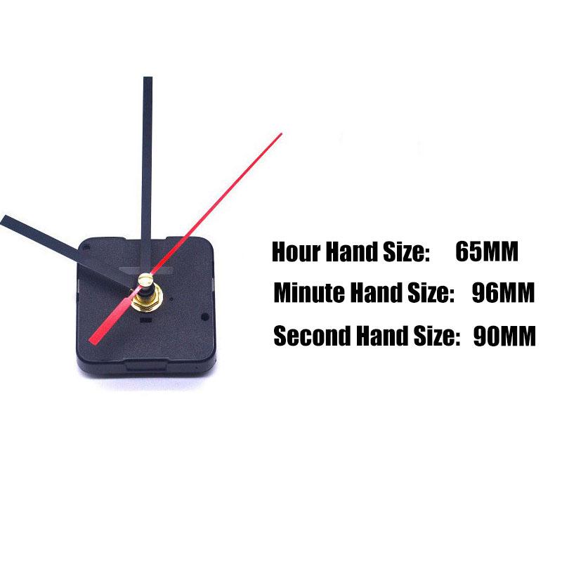 Quiet Silent Retro Quartz Clock Movement Black Hands Mechanism Parts DIY