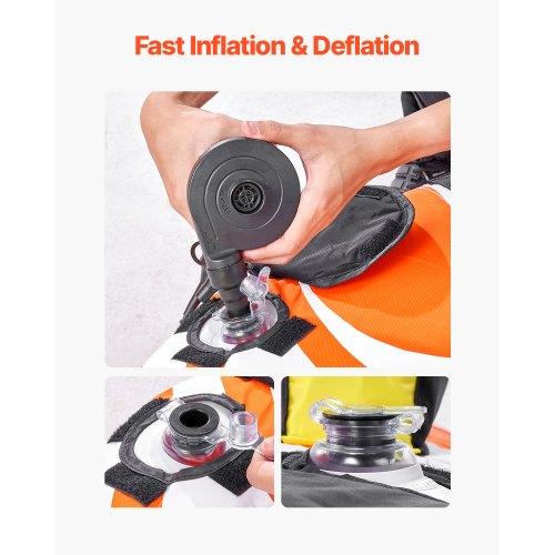 VEVOR Towable Tubes for Boating, 1-2 Riders Inflatable Towable Tube for Boat to Pull