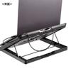 Охлаждающая подставка для ноутбука Sanwa Supply, охлаждающий алюминиевый корпус с функцией регулировки высоты, совместимая с экраном шириной до 15,6 дюйма, черная, TK-CLN28U