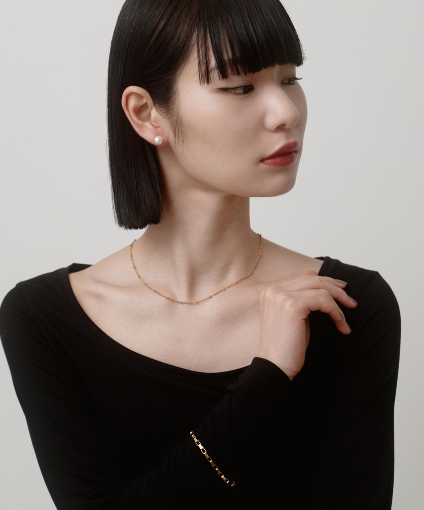 Серьга-пусета Tokyo Pearl для начинающих [Нержавеющая сталь] / Золотой