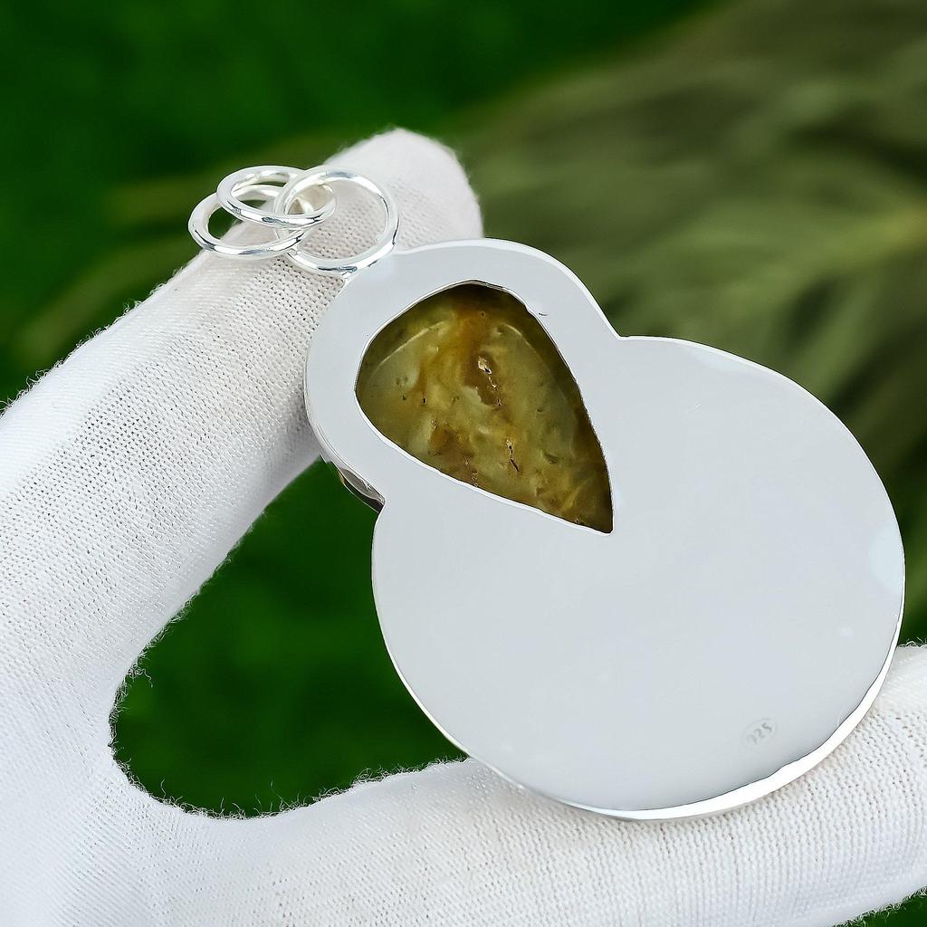 Friendship Day Deal 925 Sterling Silver Natural Picture Jasper Sister Pendant