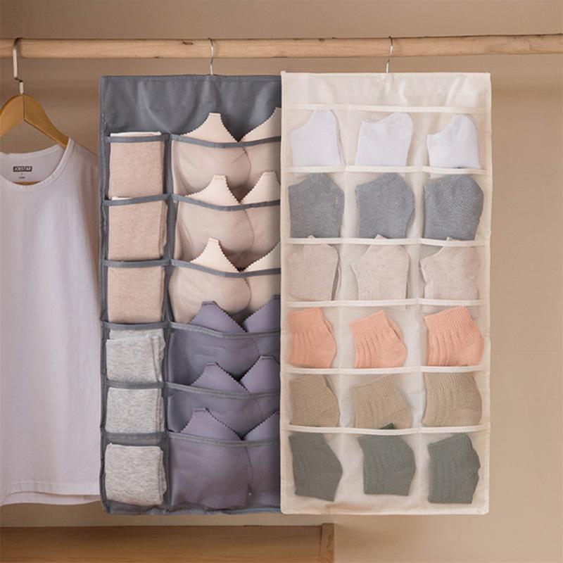 1pc Double-sided Underwear Storage Bag, Hanging Underwear and Underpants Storage Bag, Compartments for Household Use