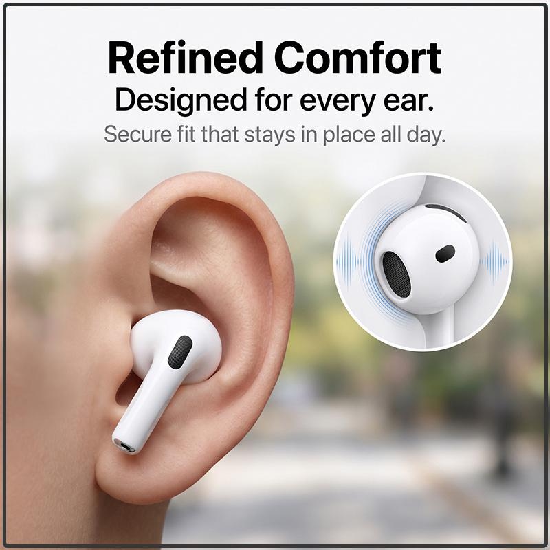 1:1 Air 4 Новые Bluetooth-наушники TWS Утонченный Геометрический Дизайн Стабильный Комфорт При Ношении Беспроводные Наушники