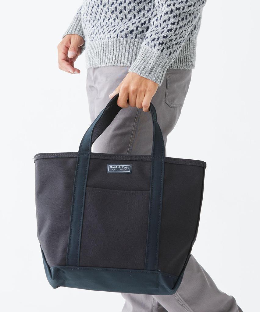 Zip Top Boat and Tote with Pocket Medium Canvas 1000036127 [LLB] Black/Black