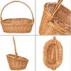 Корзина для хранения - Creative Home - Овальная - 45x32x43см - 100% Натуральная - Плетеная вручную