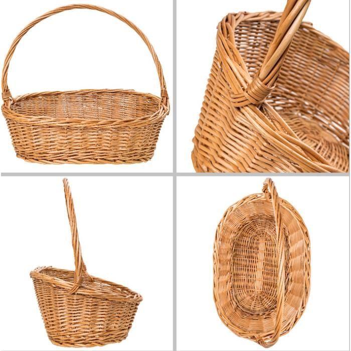 Корзина для хранения - Creative Home - Овальная - 45x32x43см - 100% Натуральная - Плетеная вручную