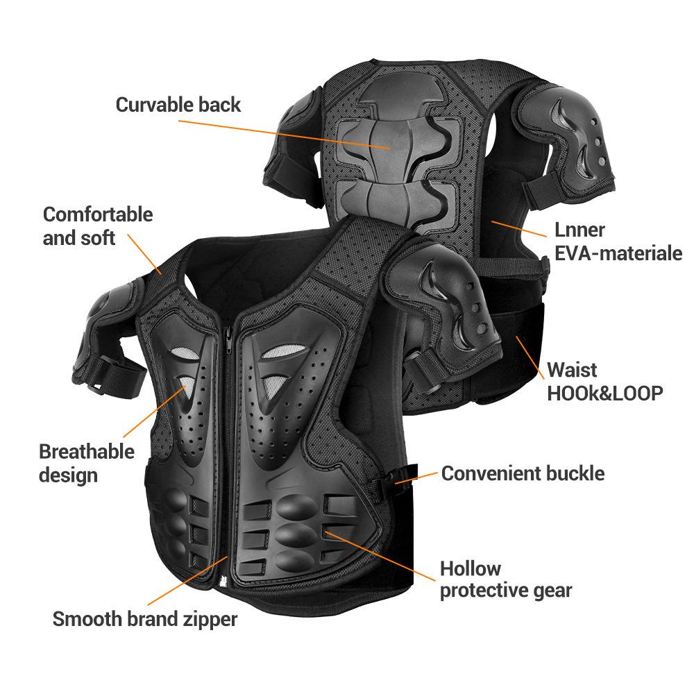 Kids' Mountain Bike & Motorcycle Protective Gear Set: Includes Knee Pads, Elbow Pads, Wrist Guards; Wear-Resistant for Skating, Cycling, and More.