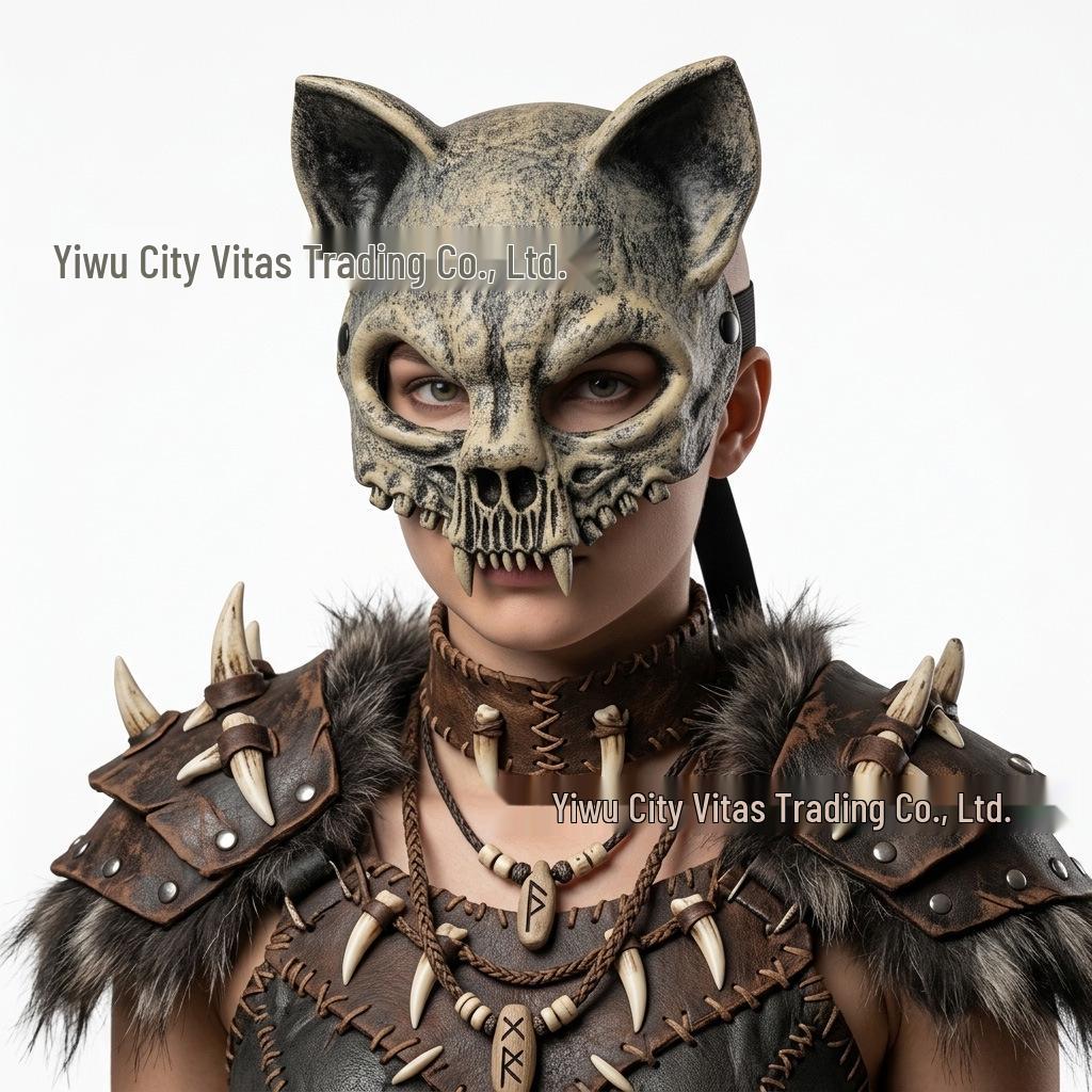 Halloween Cat Skull PU Foam Animal Mask for Mardi Gras and Carnival