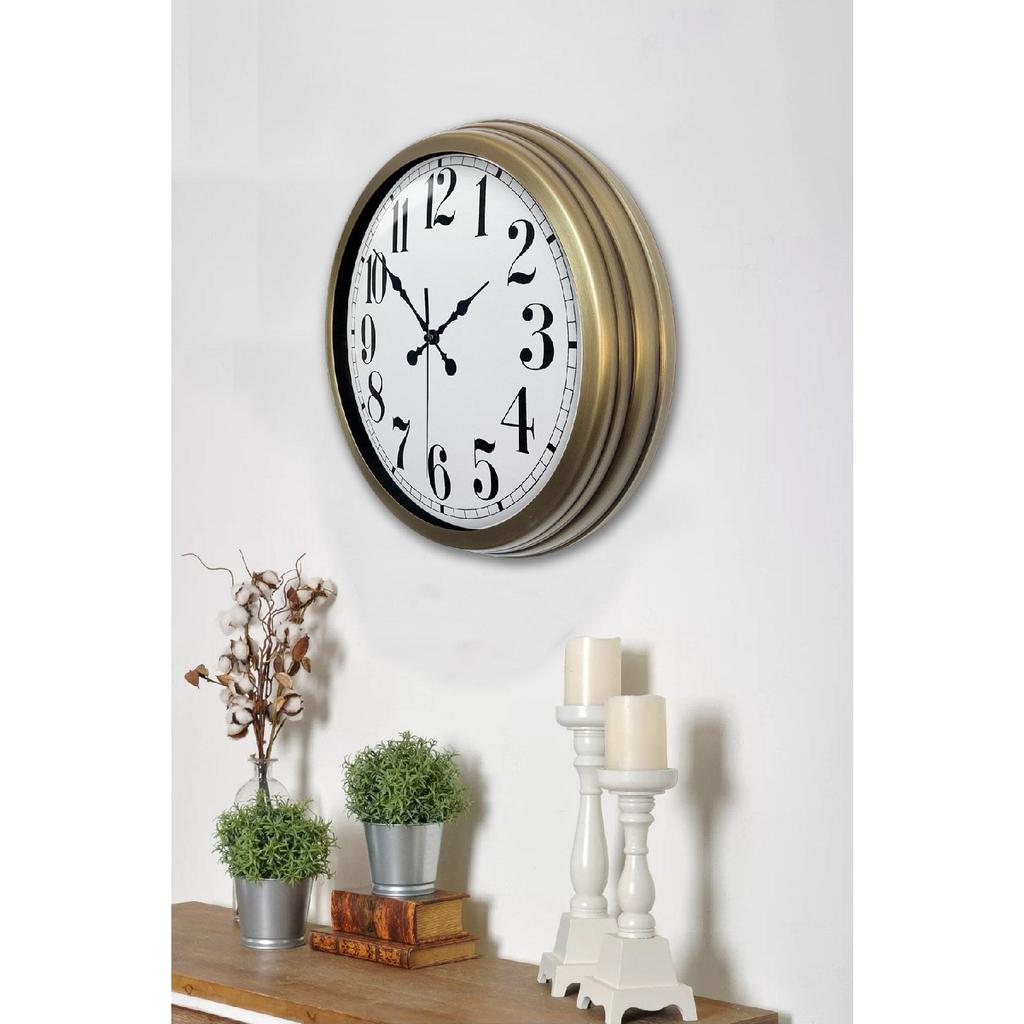 Металлические настенные часы с большими цифрами 40 см