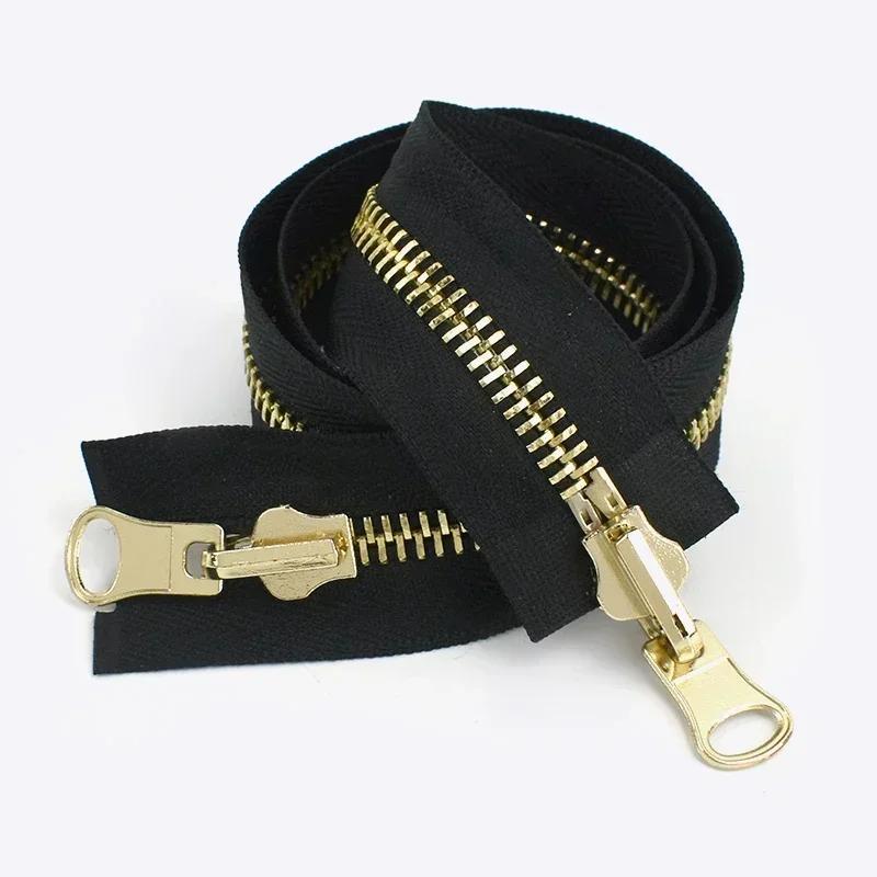 Meetee 5# 8# 70-100см Разъемная Металлическая Молния Собачка Двусторонняя Реверсивная Молнии Куртка Шитье Молнии Аксессуары для Ремонта