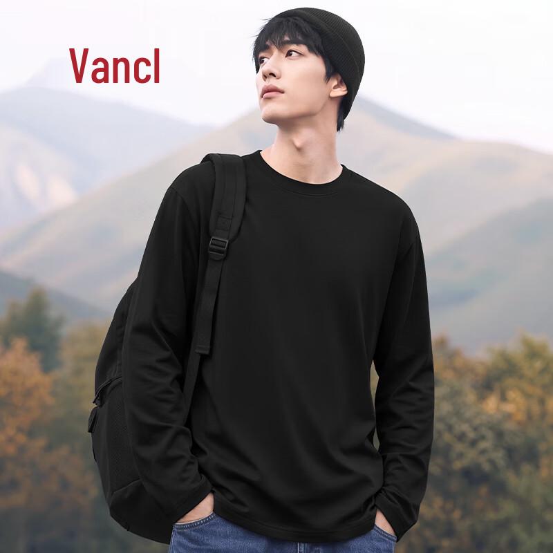 Мужская хлопковая футболка с длинным рукавом VANCL