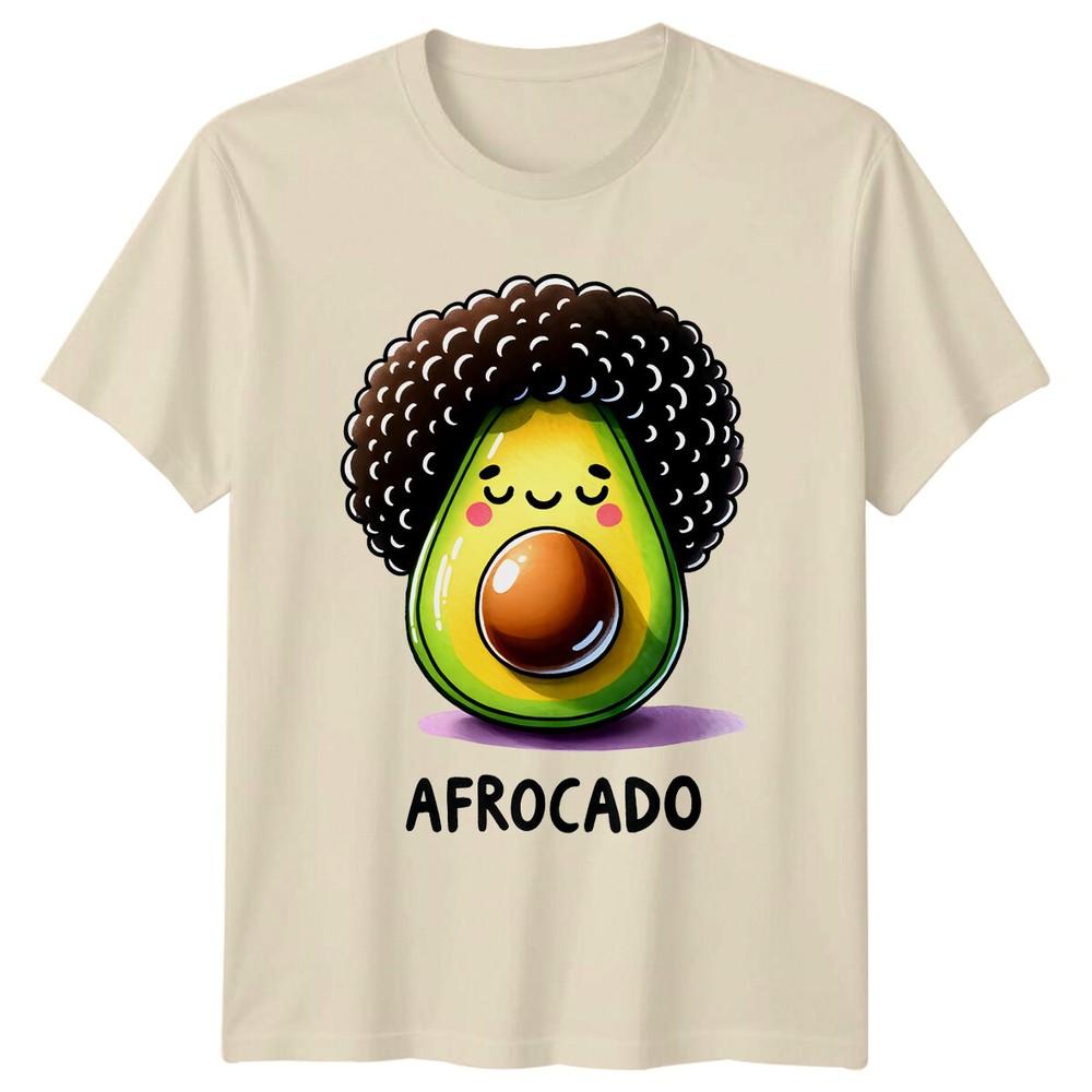 Afro Avocado Pun TShirt Funny AfroCado Graphic Tee For Foodies