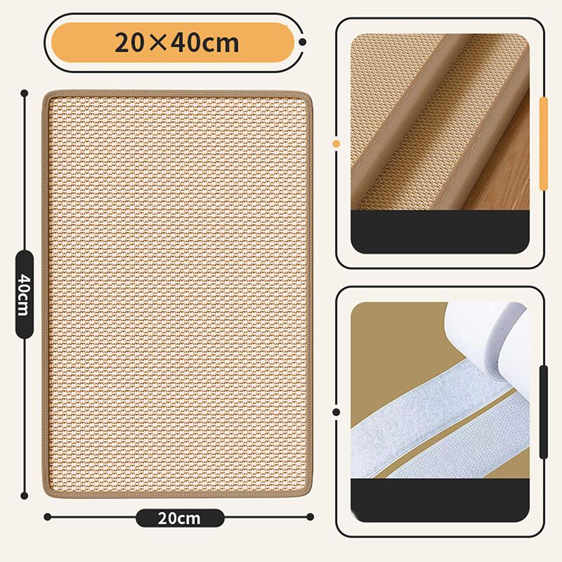 Прочные сизалевые коврики для царапания кошек, настенные коврики для кошек, коврики для царапания дивана, наклейки на стену в виде когтеточки, игрушки для кошек, аксессуары для домашних животных