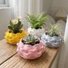 Lotus Shaped Growing Pots 3D Printed Nursery Pots Keys Holder Jewelry Storage Box  for Yard Garden