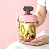 Высококачественная прозрачная стеклянная овсяная кружка с крышкой и ложкой, хорошая герметичность, с мерной шкалой, разноцветная, опционально, кружка для завтрака