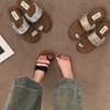 Flat-bottomed Small Sandals with Toe Slippers Women's Shoes 2025 New Summer Outer Wear Beach Sandals
