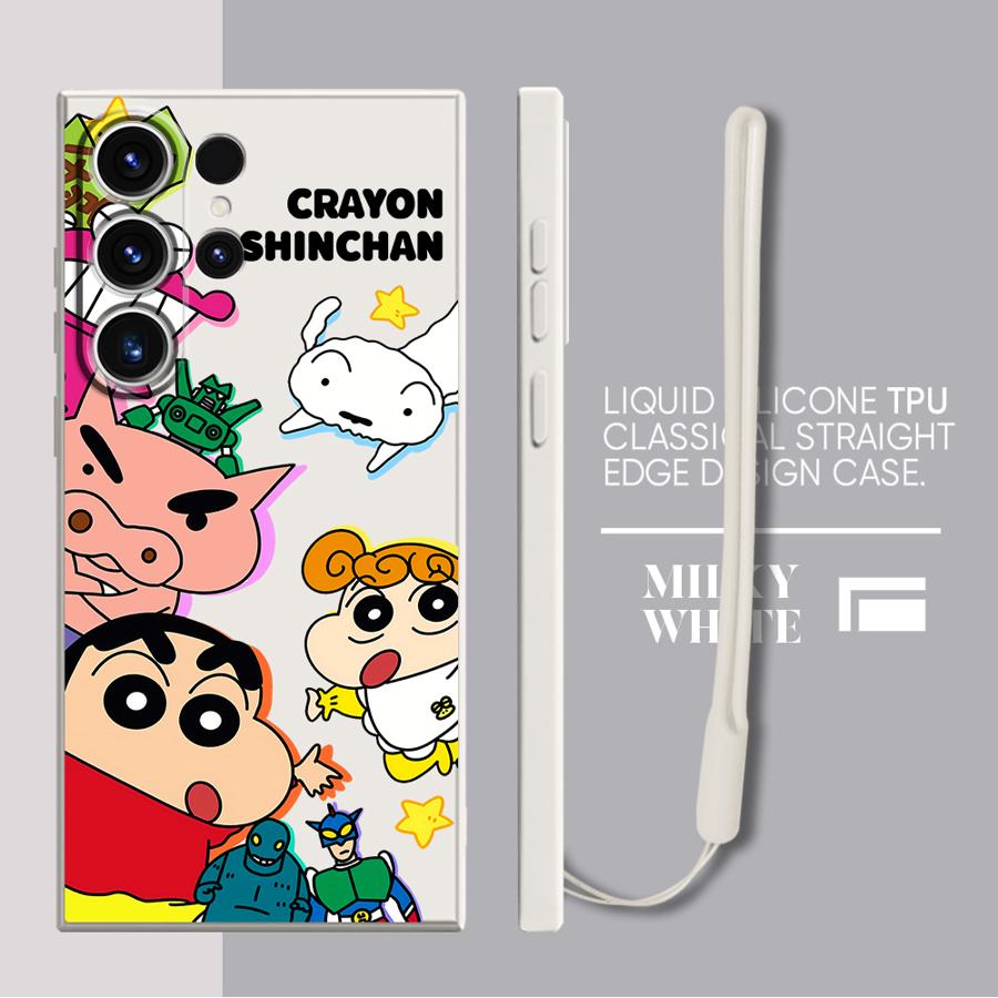 Cartoon Fashion Shin-chan Phone Cover Case for Samsung Galaxy S25 S21 Plus Note 20 10 Ultra S23 S25Edge S22 S20 FE S24 Ultra