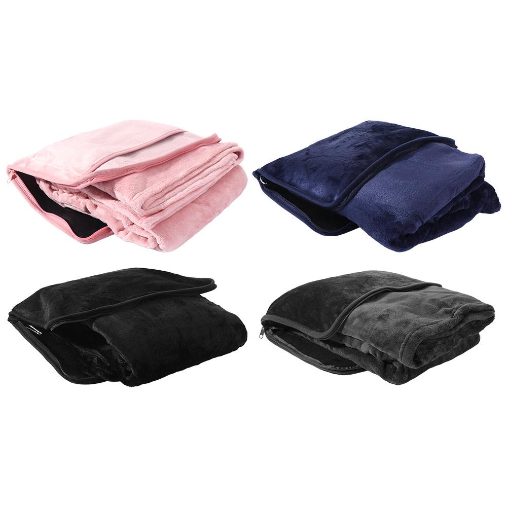 Warm Travel Pillow and Blanket Set 2 in 1 Soft Throw Pillow Multifunctional Nap Quilt  Office